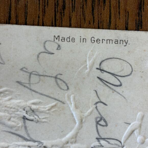 Antique Happy New Year Holiday Postcard Embossed Early 1900s Angels Embossed - Picture 5 of 5